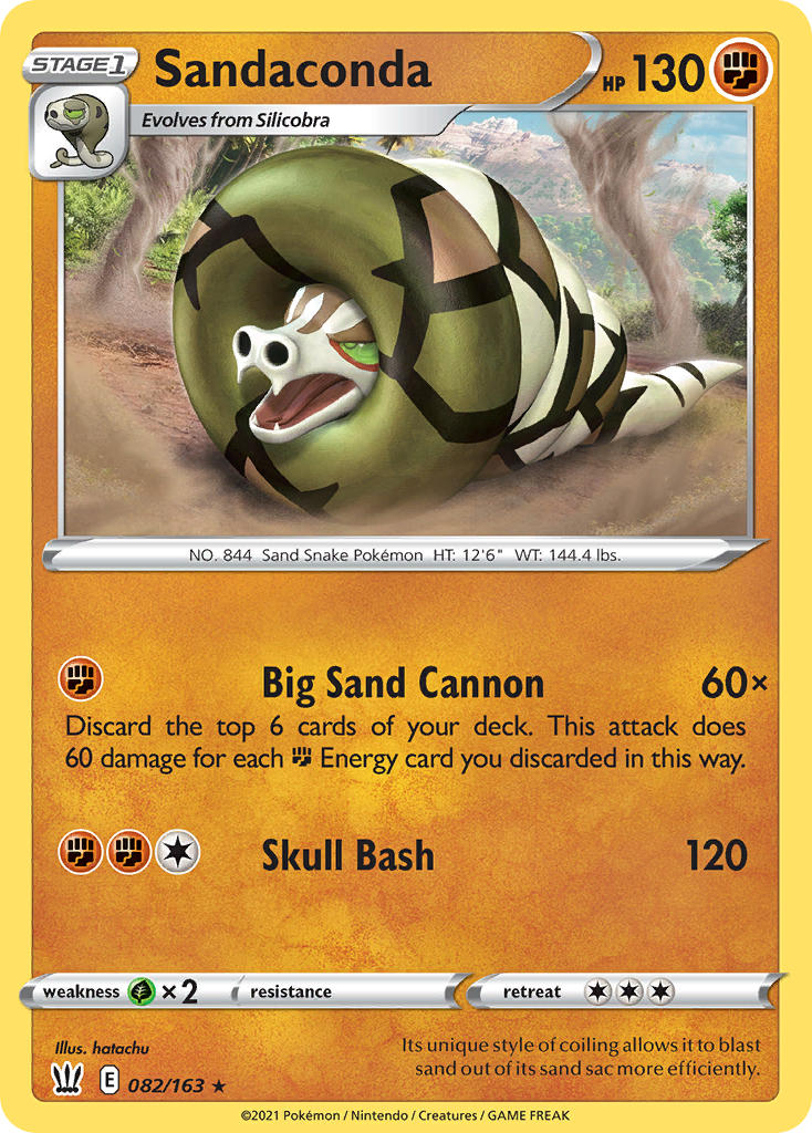 Sandaconda Pokémon card