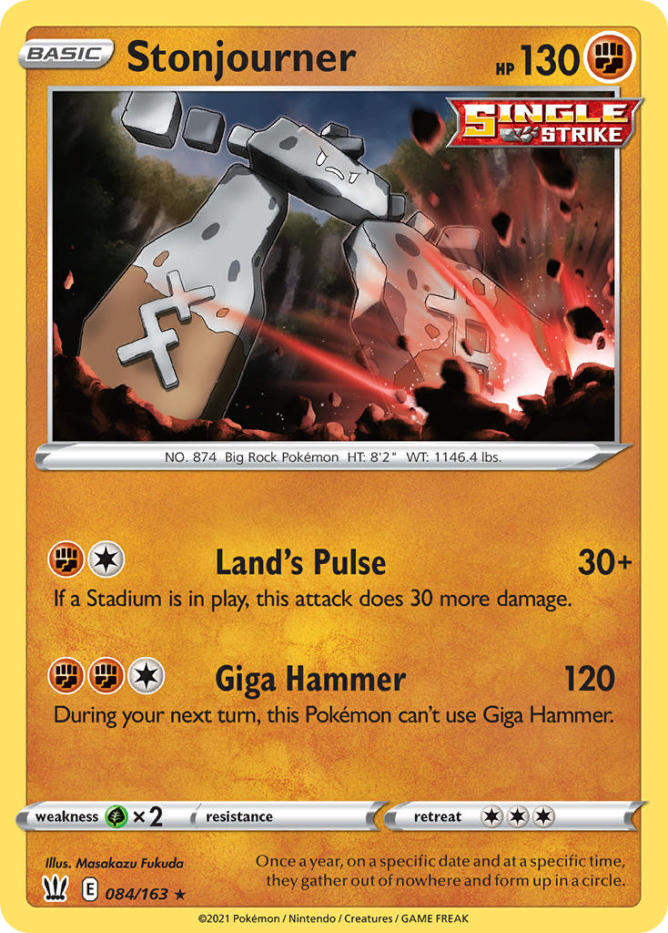 Stonjourner Pokémon card