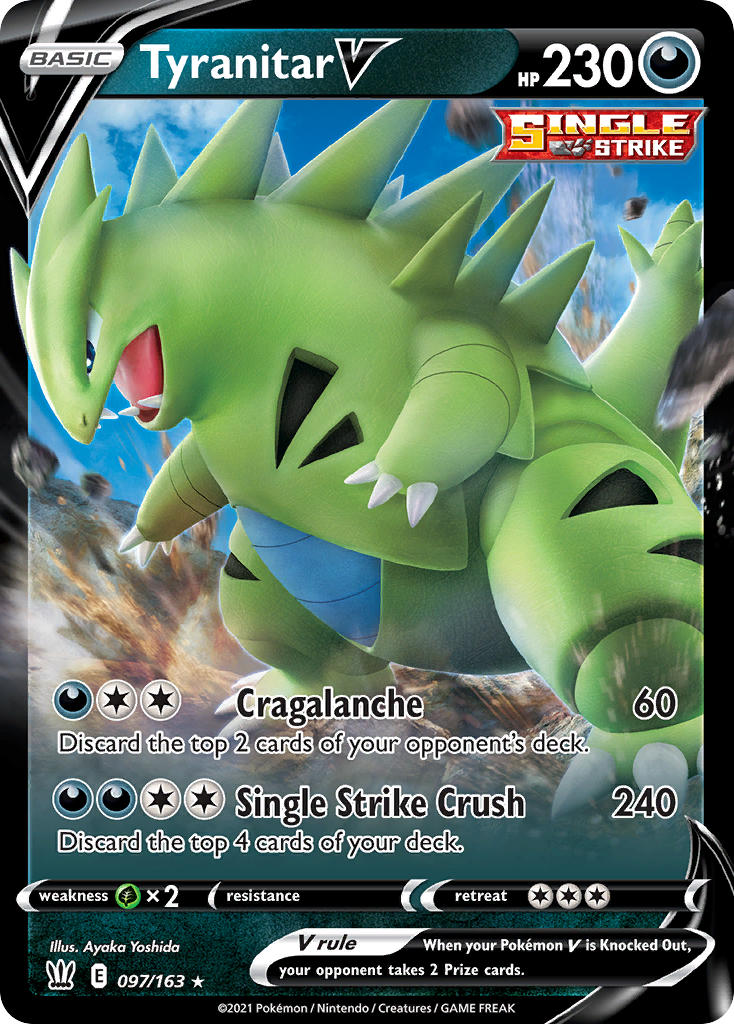 Tyranitar V Pokémon card