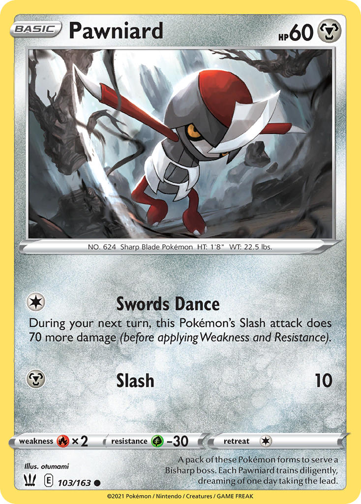 Pawniard Pokémon card