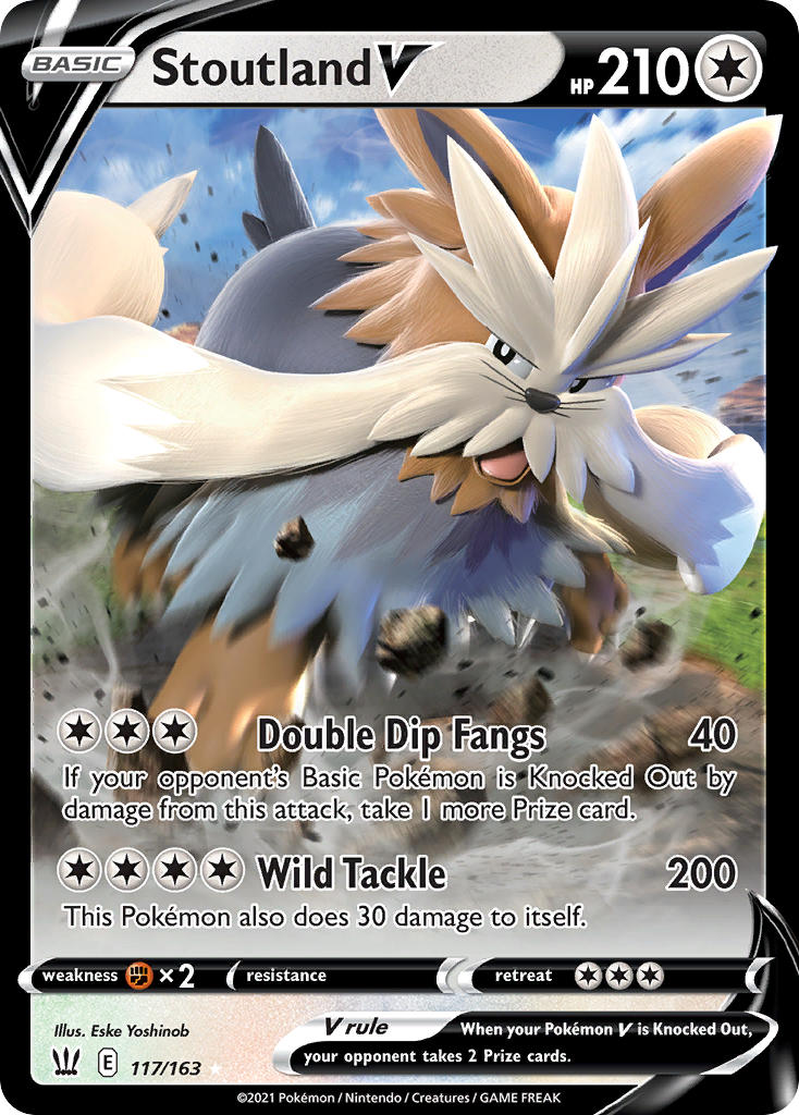 Stoutland V Pokémon card