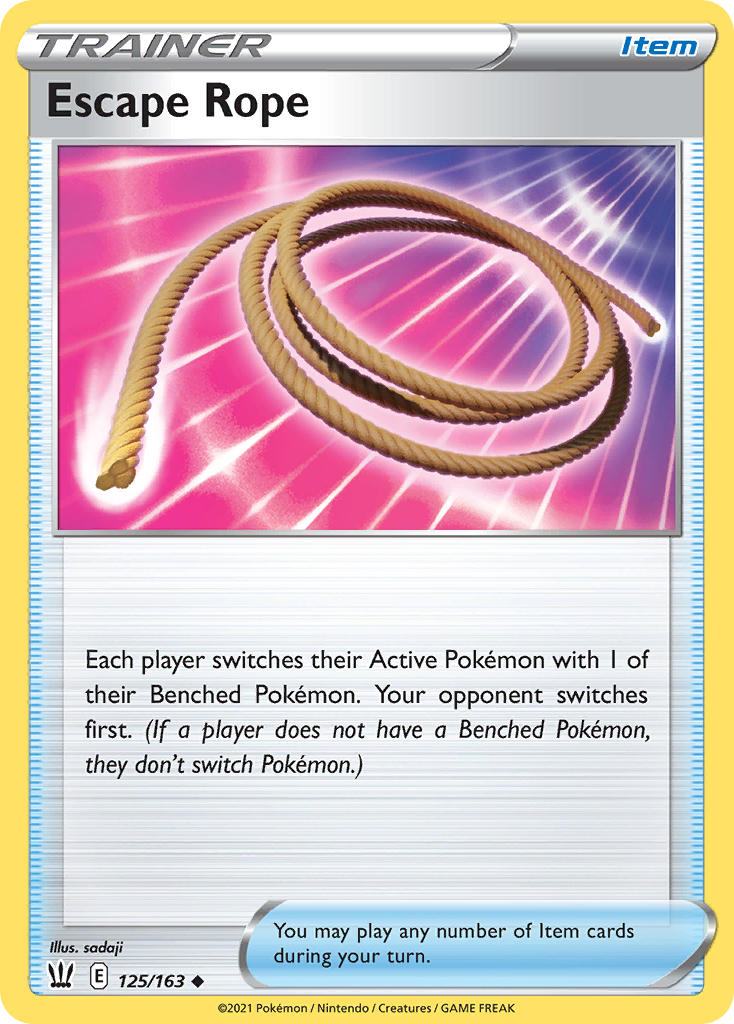 Escape Rope Pokémon card