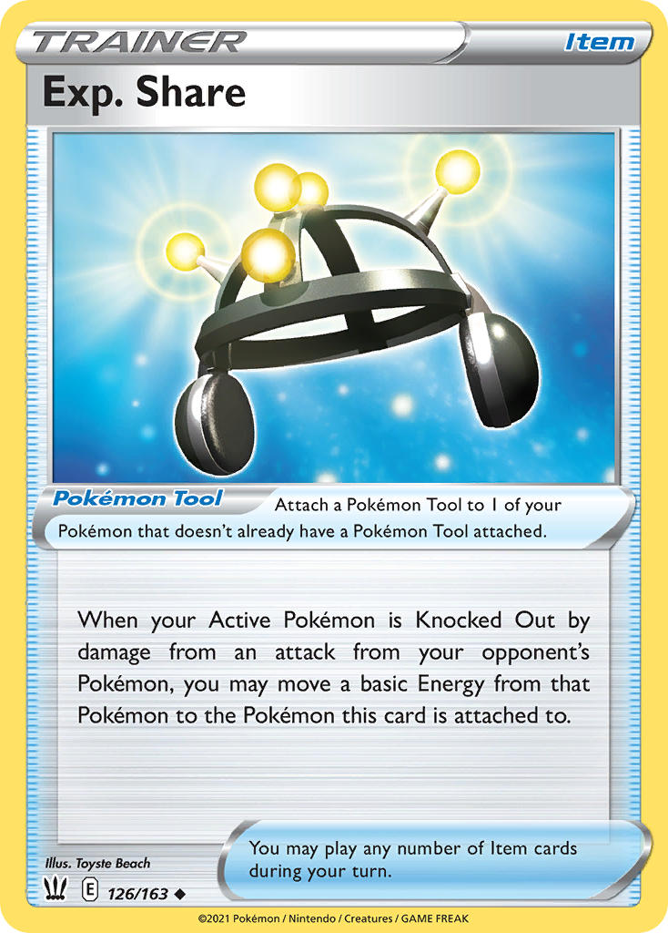 Exp. Share Pokémon card