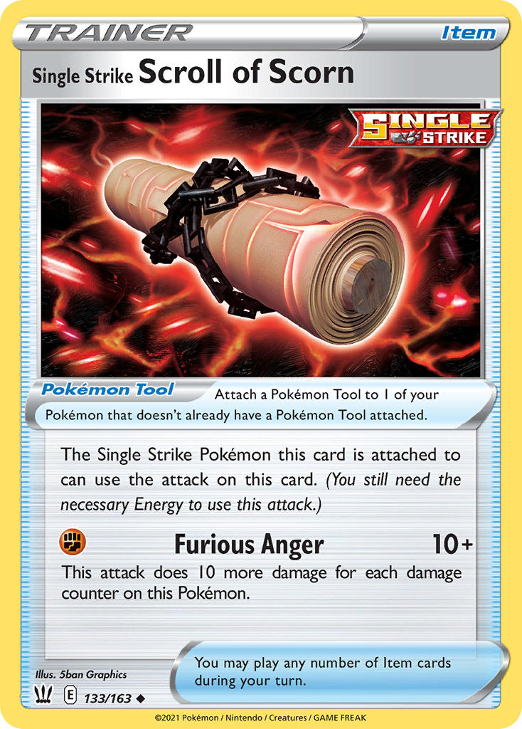 Single Strike Scroll of Scorn Pokémon card