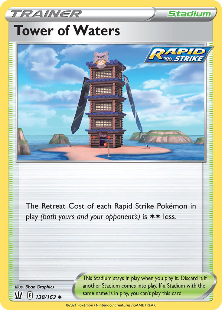Tower of Waters Pokémon card