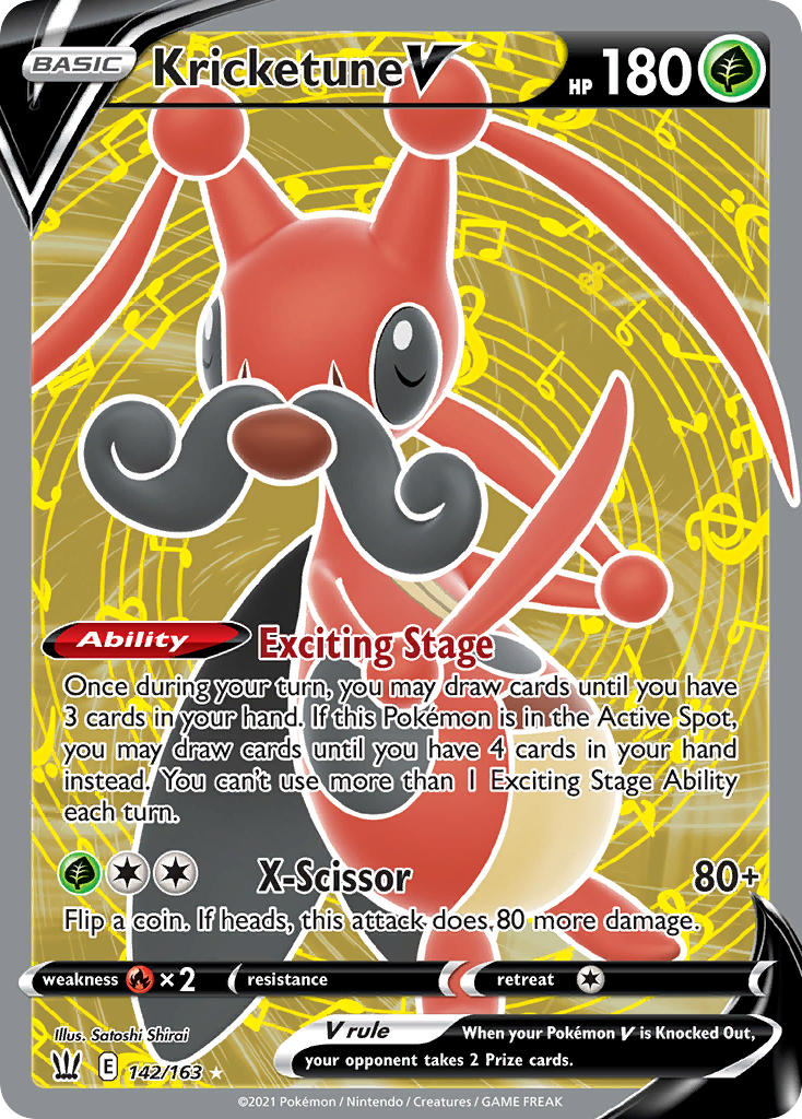 Kricketune V Pokémon card