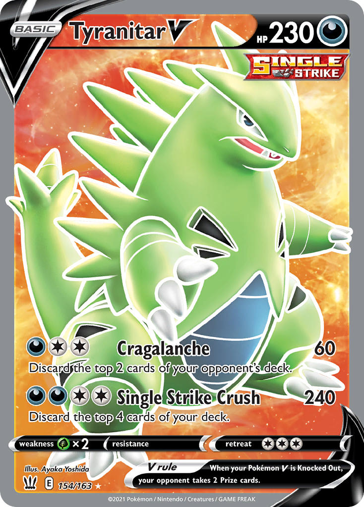 Tyranitar V Pokémon card