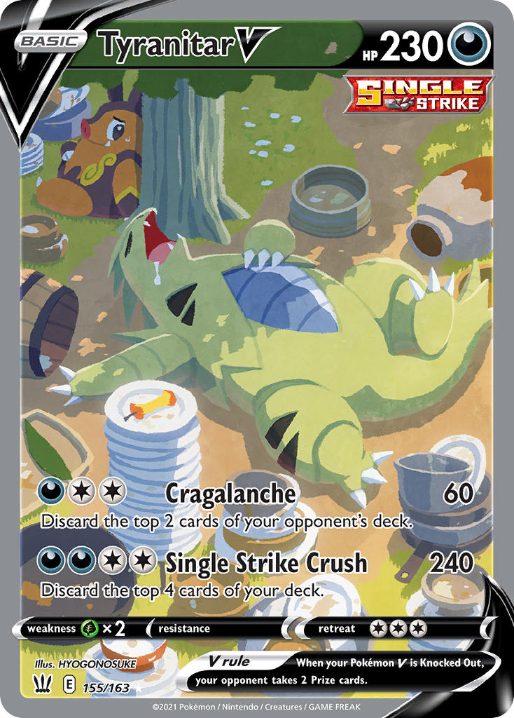 Tyranitar V Pokémon card