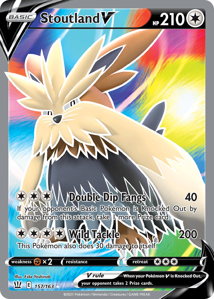 Stoutland V Pokémon card