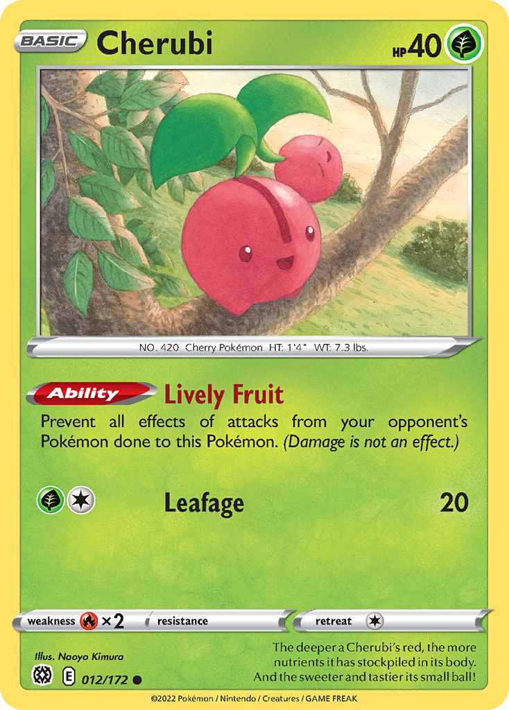 Cherubi Pokémon card