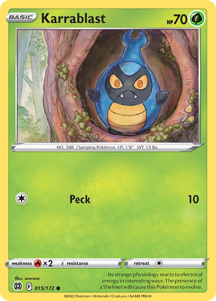 Karrablast Pokémon card