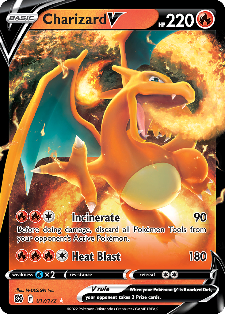Charizard V Pokémon card