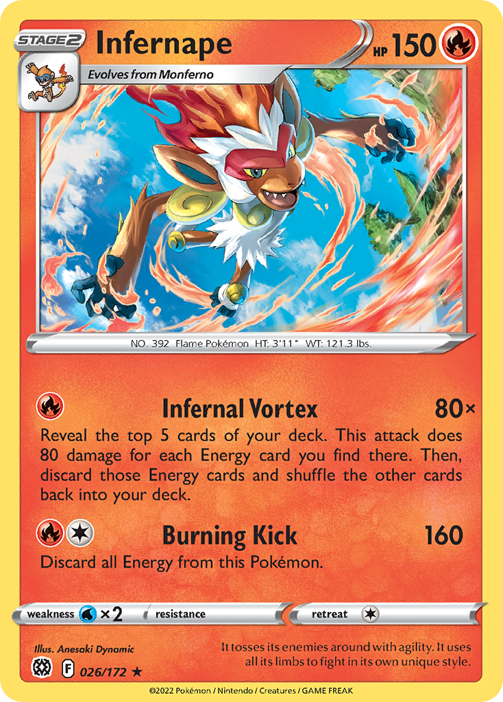 Infernape Pokémon card