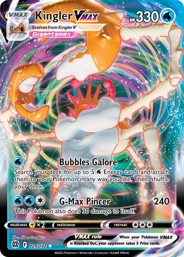 Kingler VMAX Pokémon card