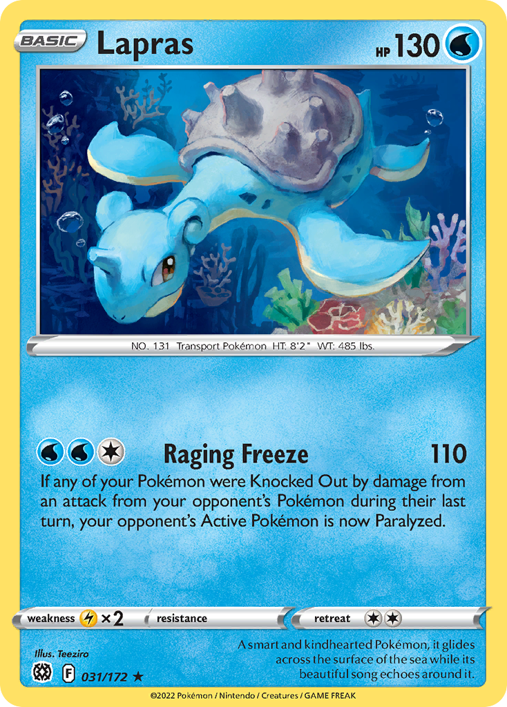 Lapras Pokémon card