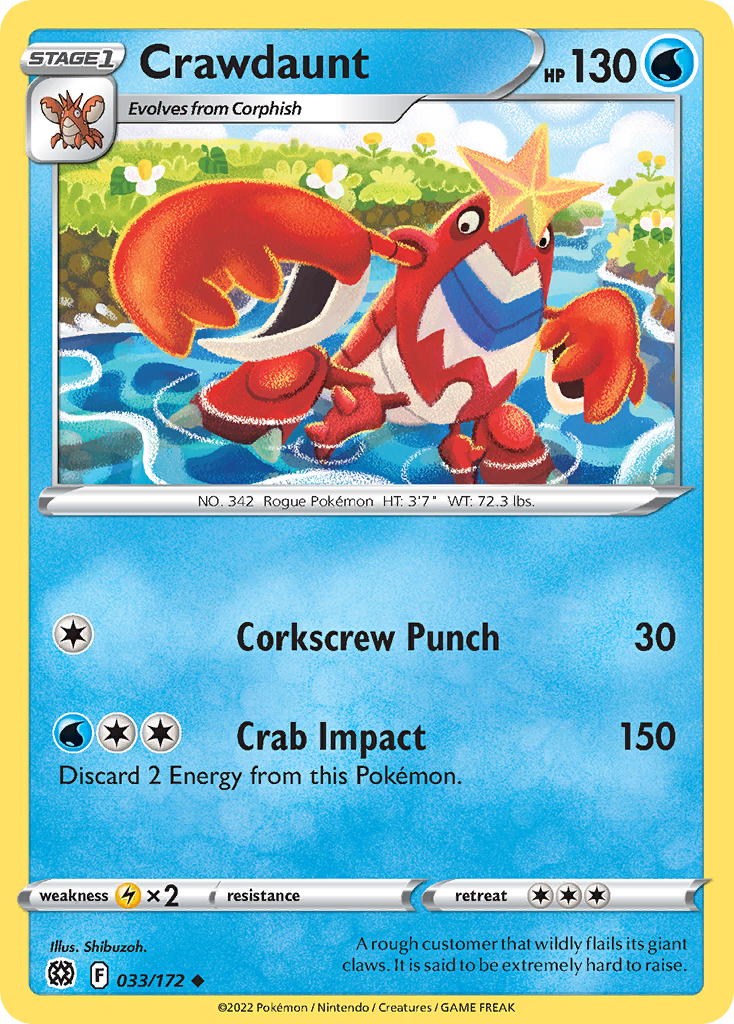 Crawdaunt Pokémon card