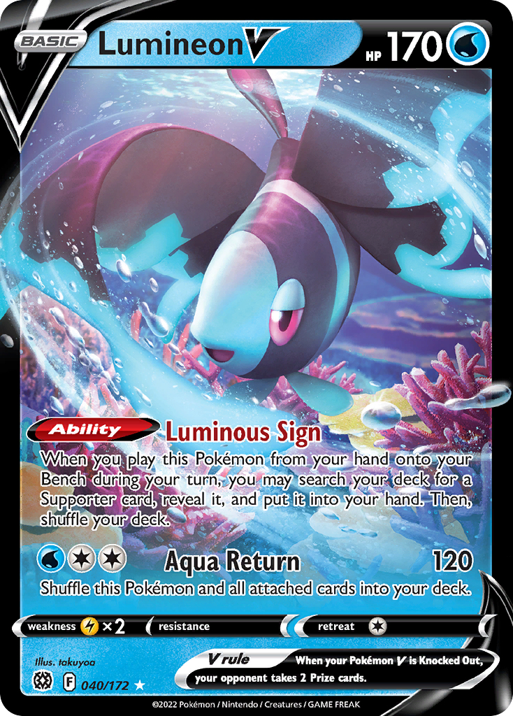 Lumineon V Pokémon card