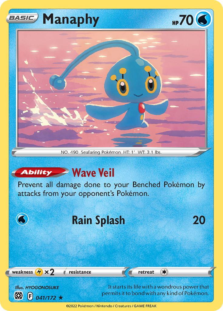 Manaphy Pokémon card