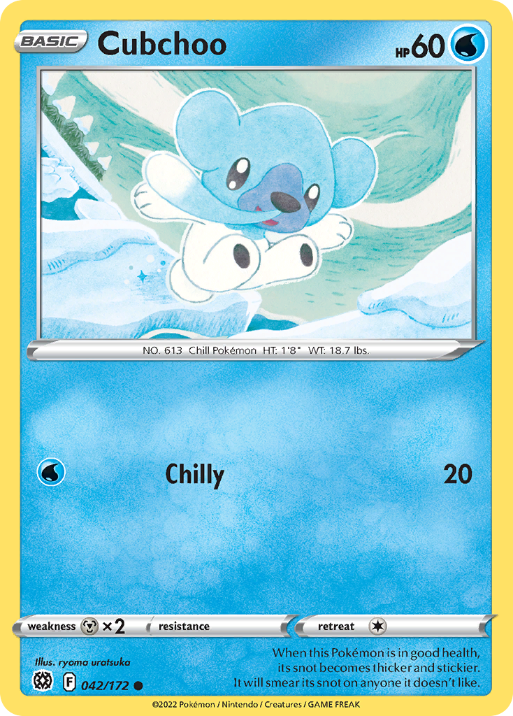 Cubchoo Pokémon card