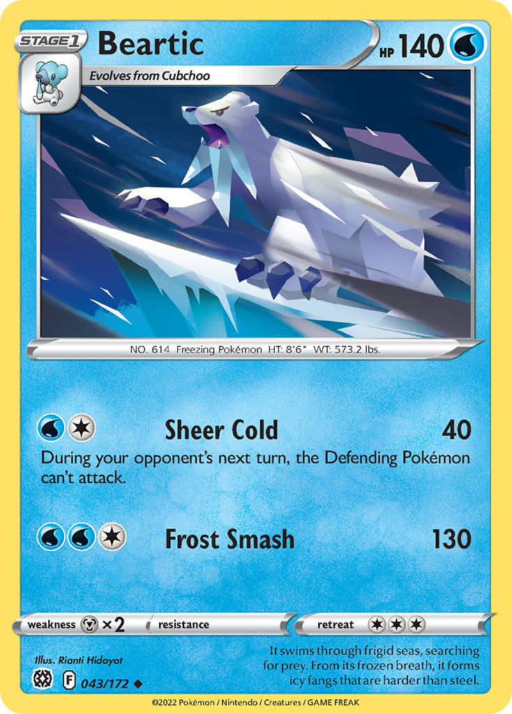 Beartic Pokémon card
