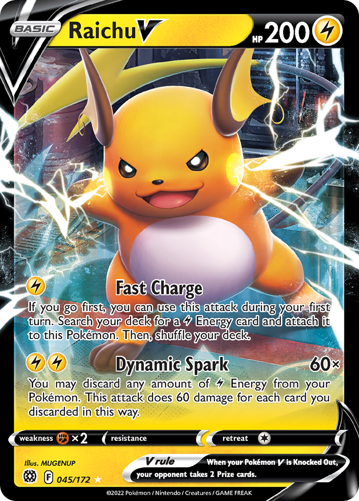 Raichu V Pokémon card