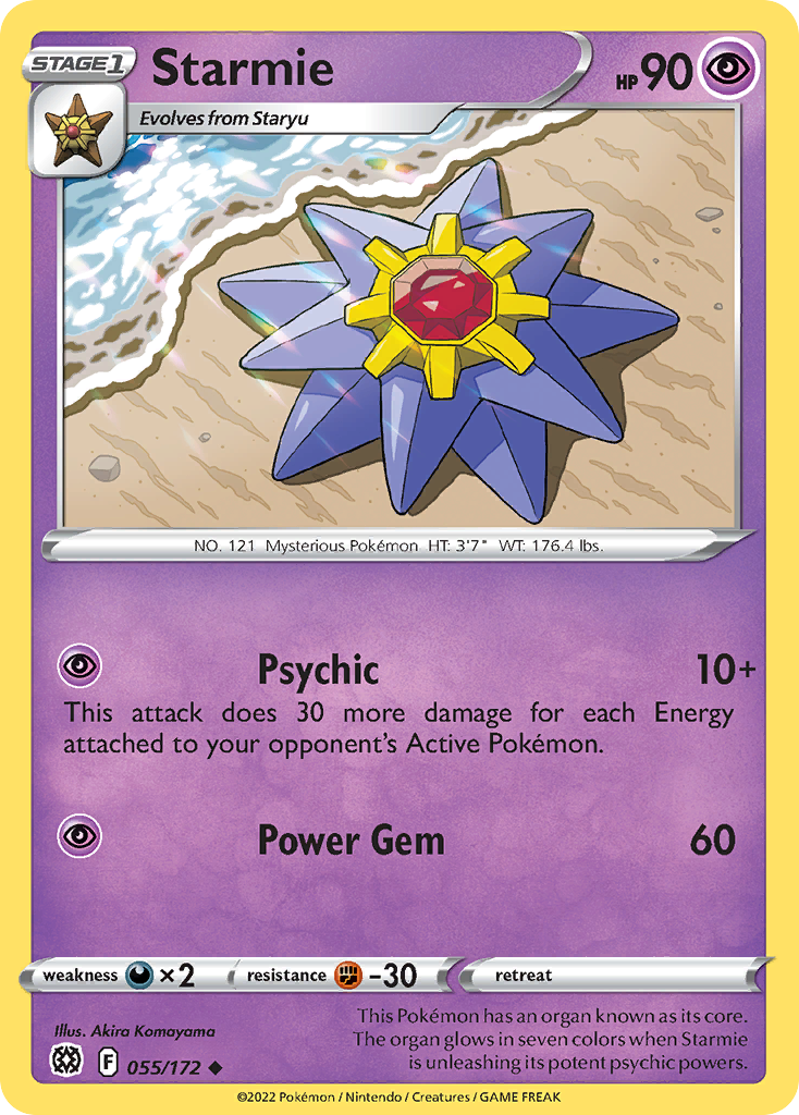 Starmie Pokémon card