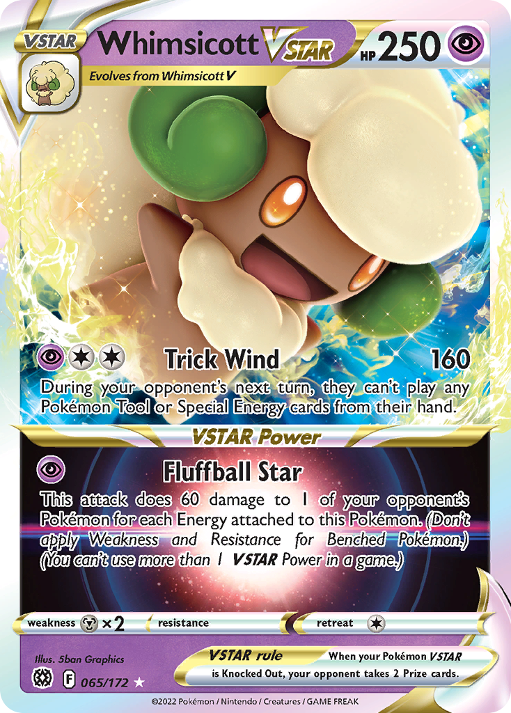 Whimsicott VSTAR Pokémon card