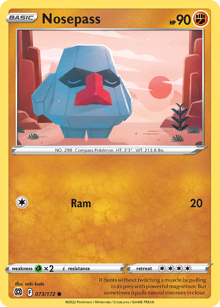 Nosepass Pokémon card