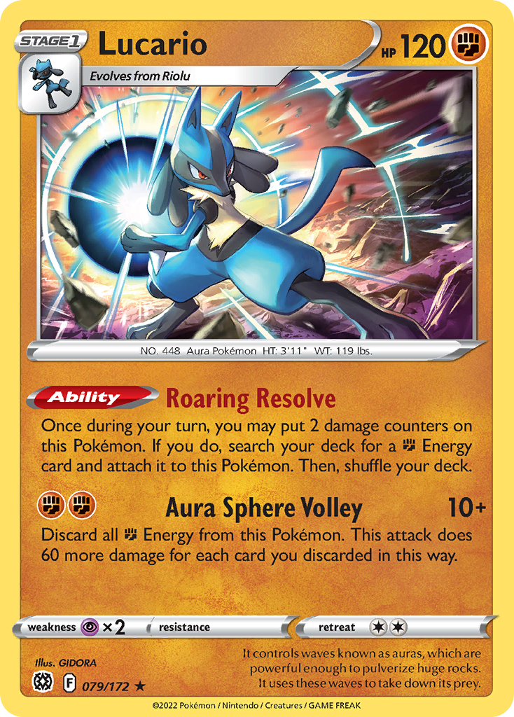 Lucario Pokémon card