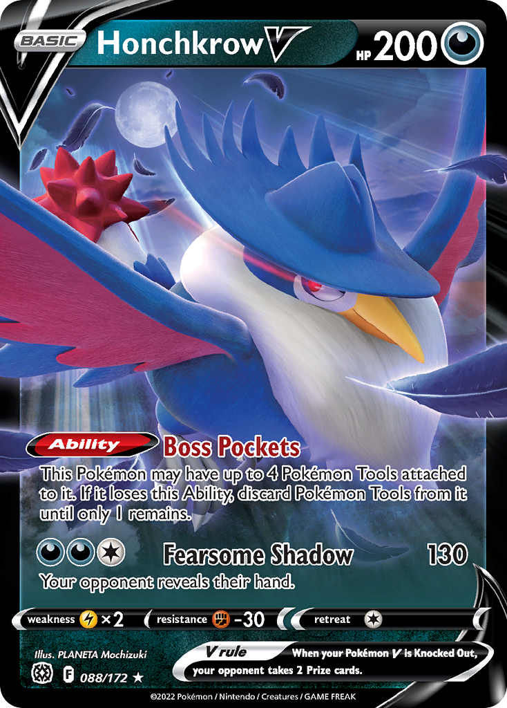 Honchkrow V Pokémon card