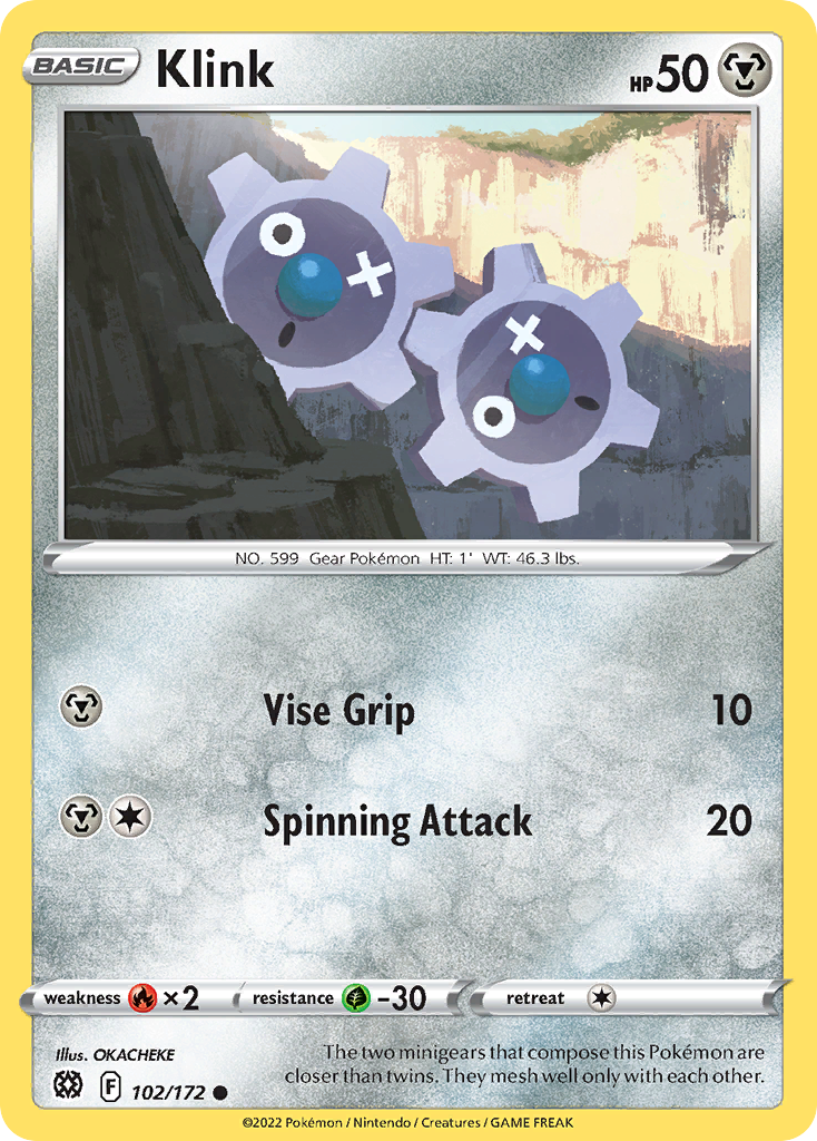 Klink Pokémon card