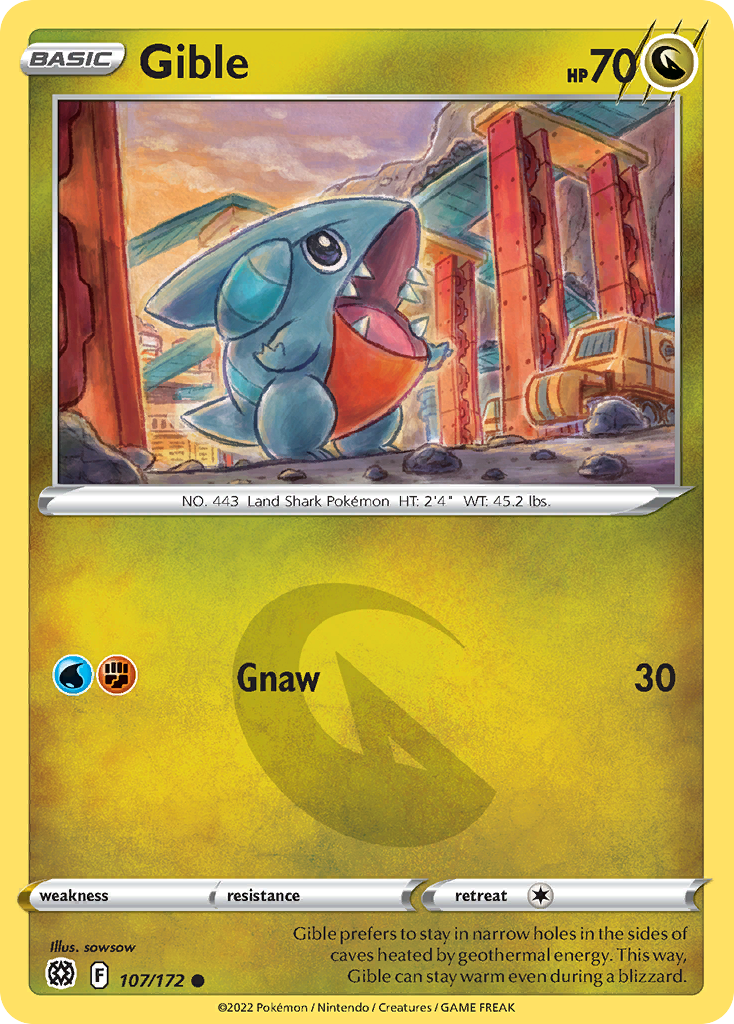 Gible Pokémon card