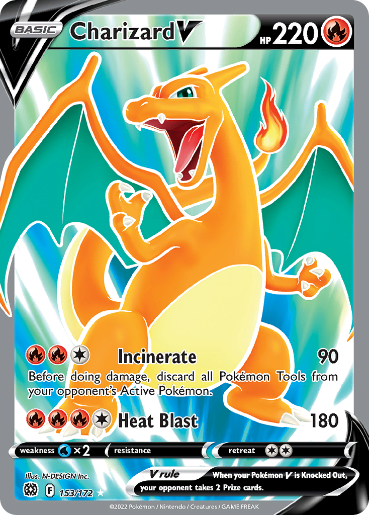Charizard V Pokémon card