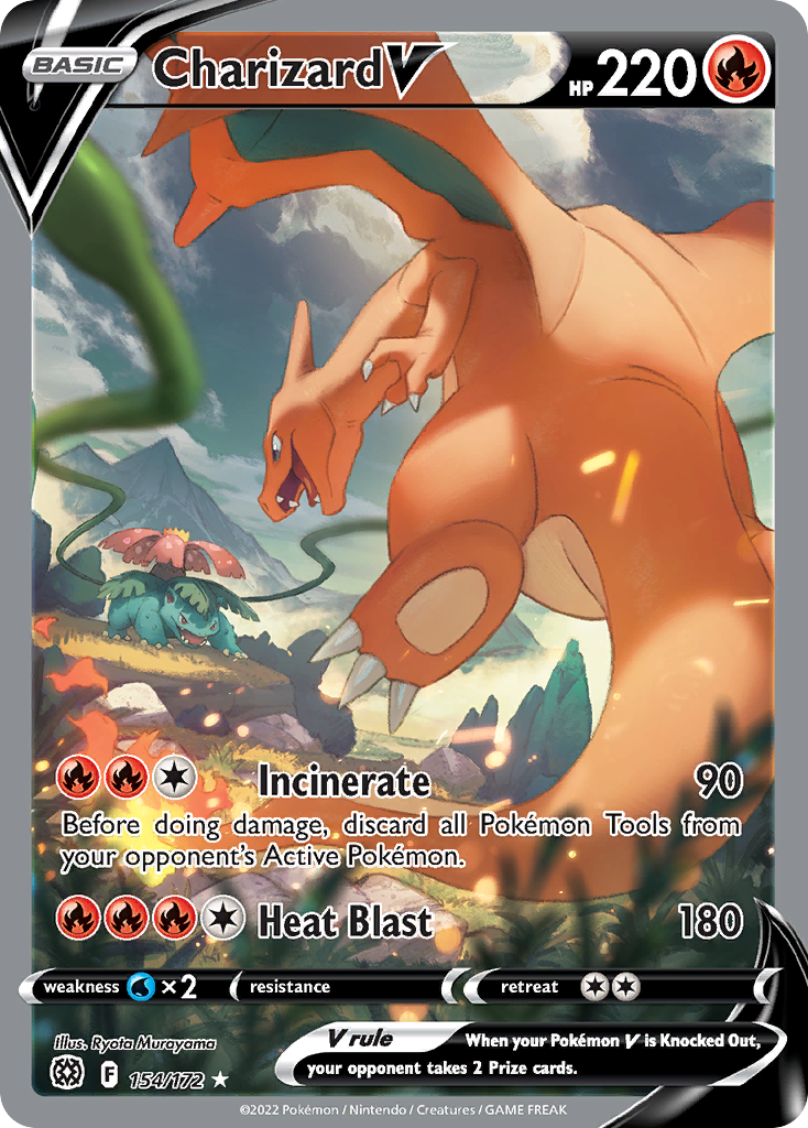Charizard V Pokémon card