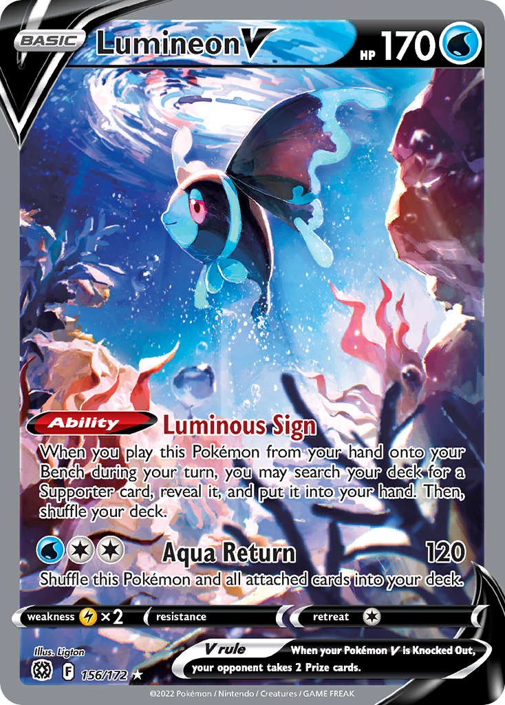 Lumineon V Pokémon card