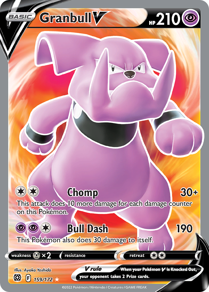 Granbull V Pokémon card