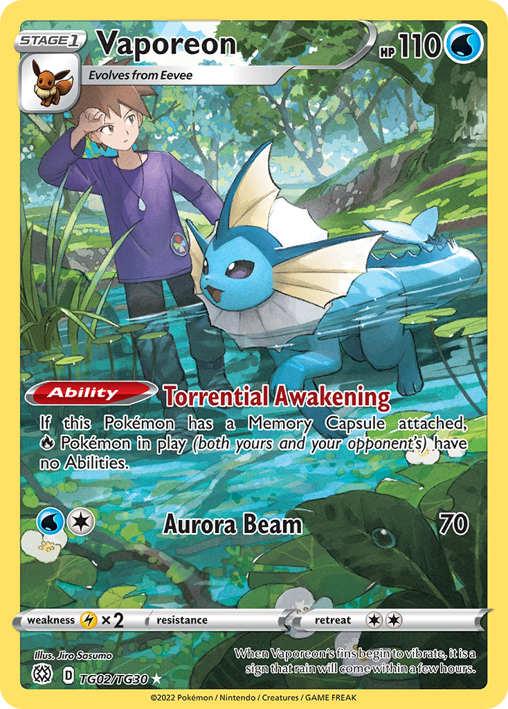 Vaporeon Pokémon card