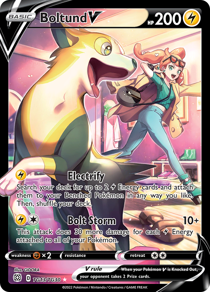 Boltund V Pokémon card