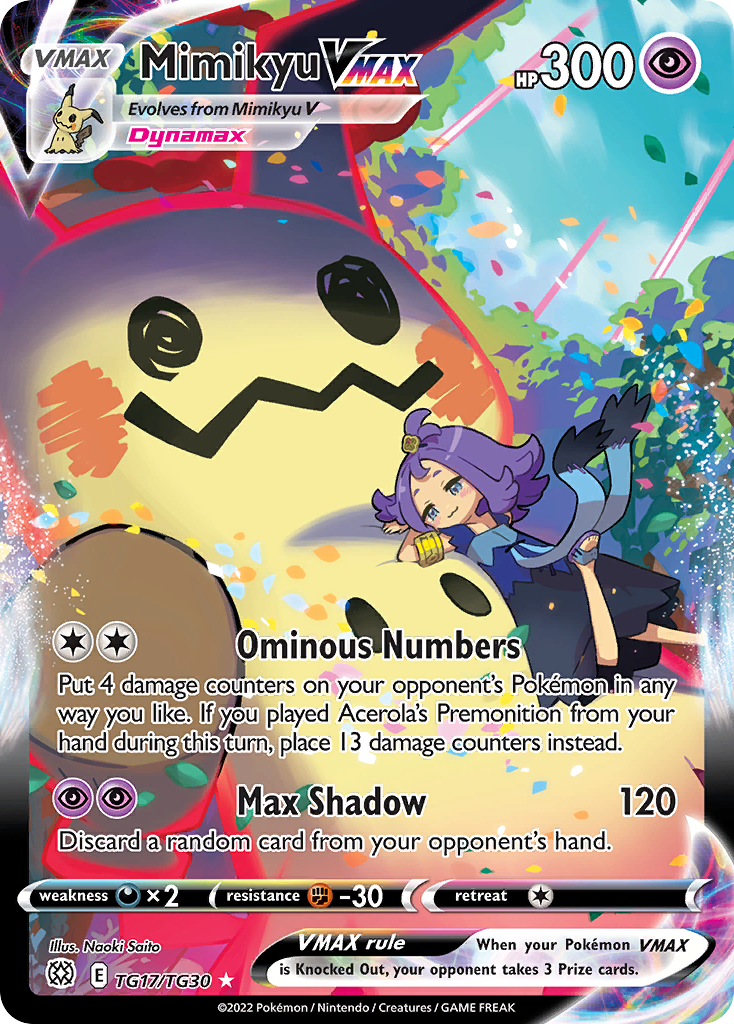 Mimikyu VMAX Pokémon card