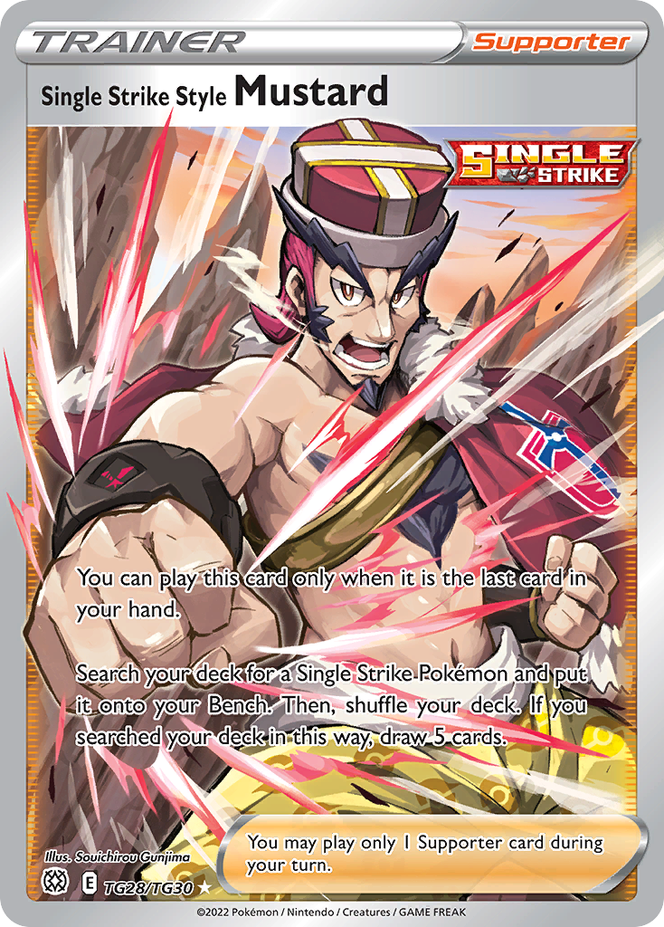 Single Strike Style Mustard Pokémon card