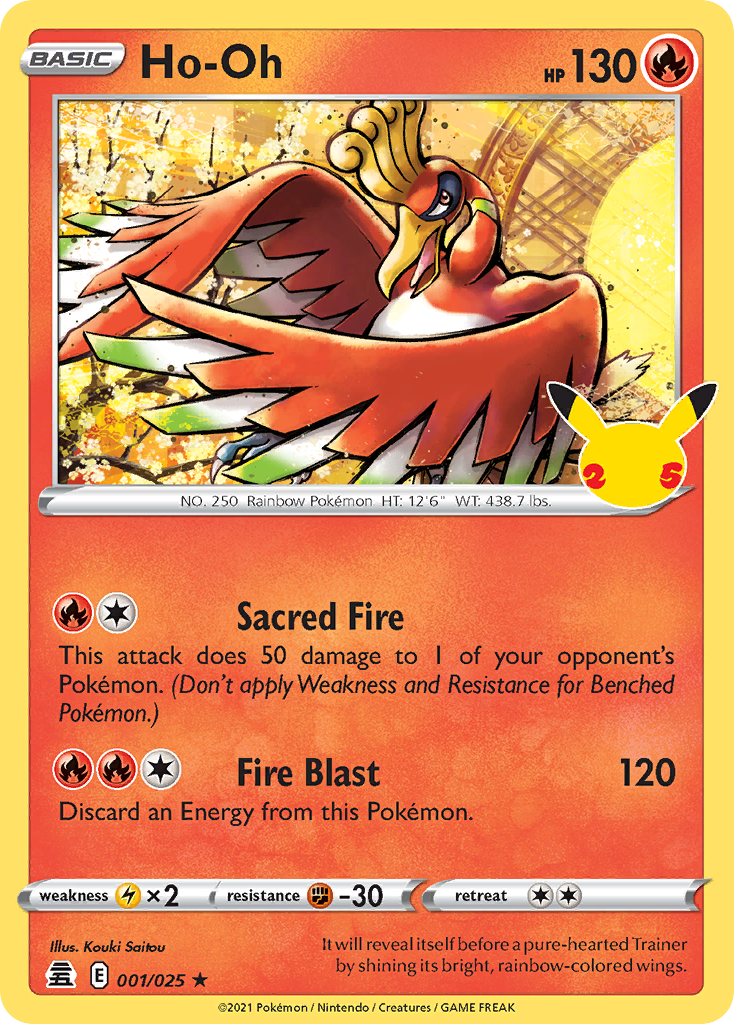 Ho-Oh Pokémon card