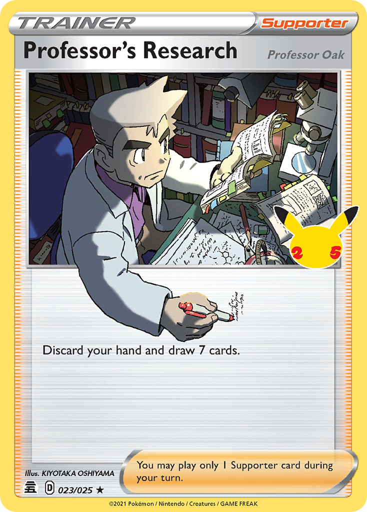 Professor's Research [Professor Oak] Pokémon card