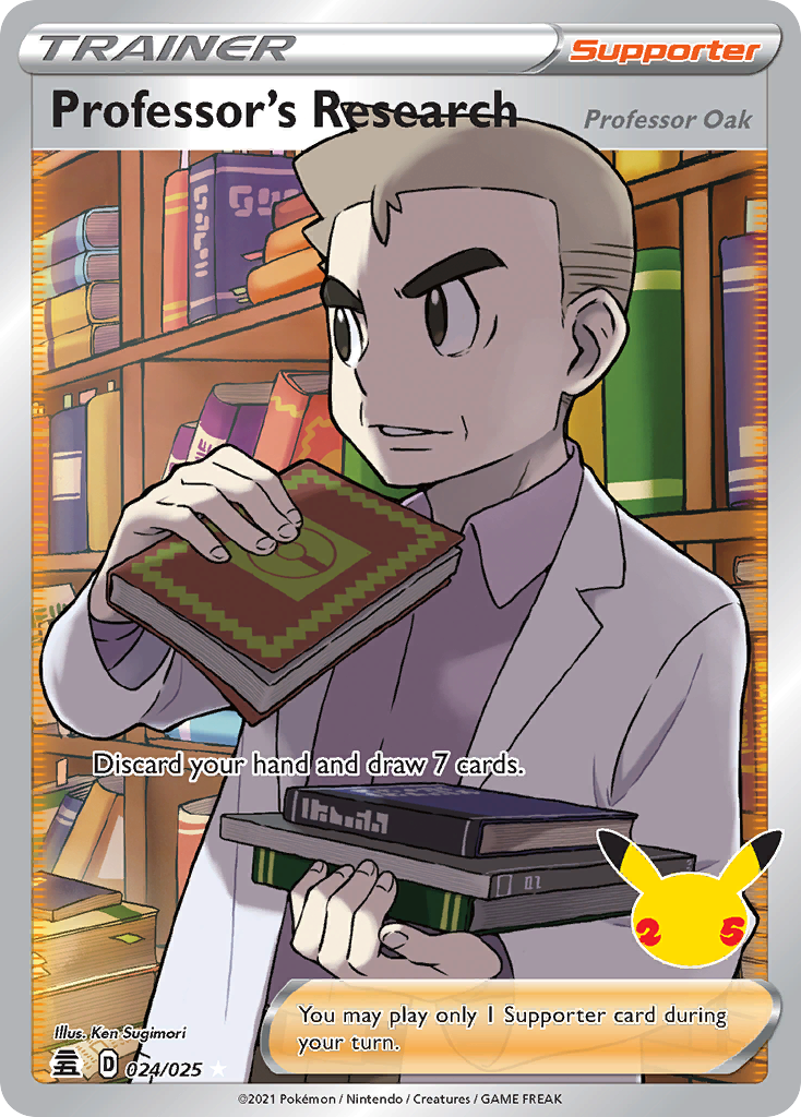 Professor's Research [Professor Oak] Pokémon card
