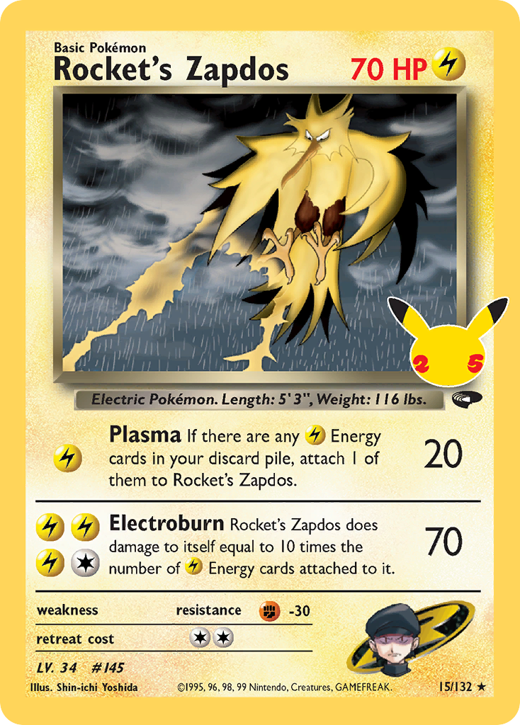 Rocket's Zapdos [Gym Challenge] Pokémon card