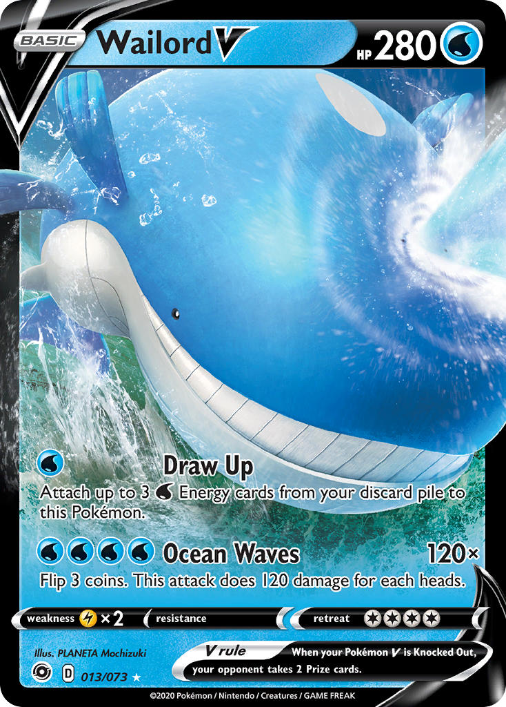Wailord V Pokémon card