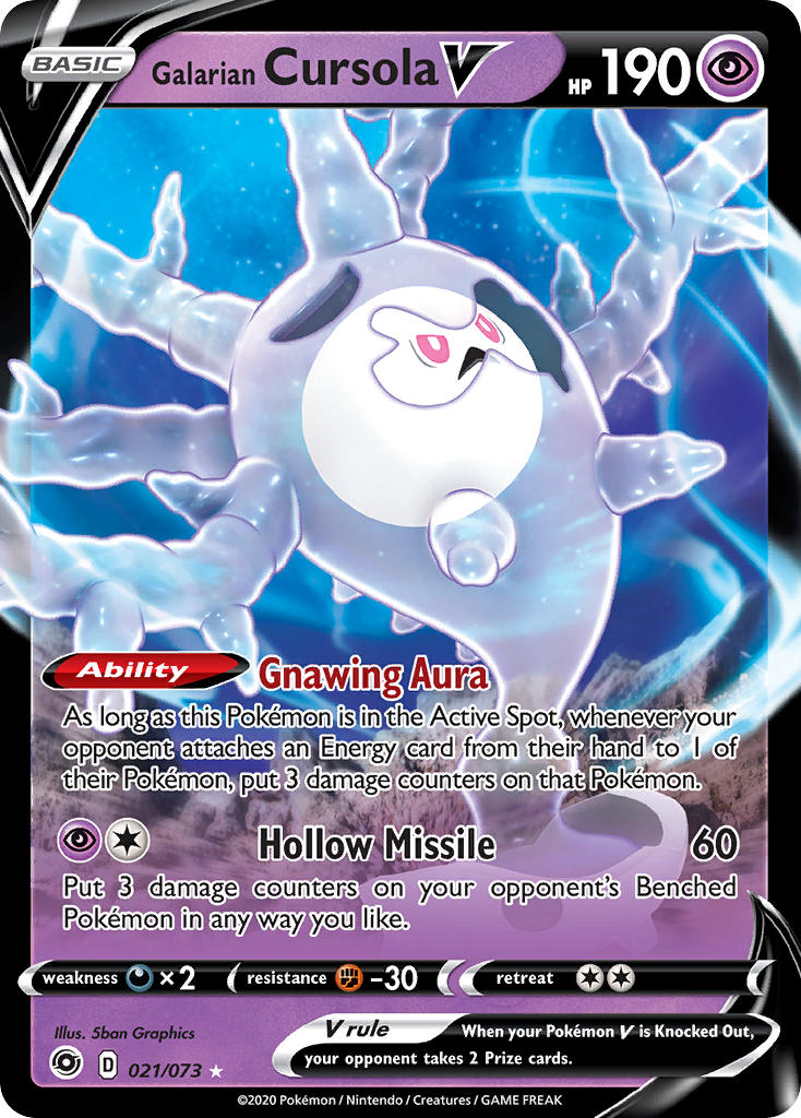 Galarian Cursola V Pokémon card