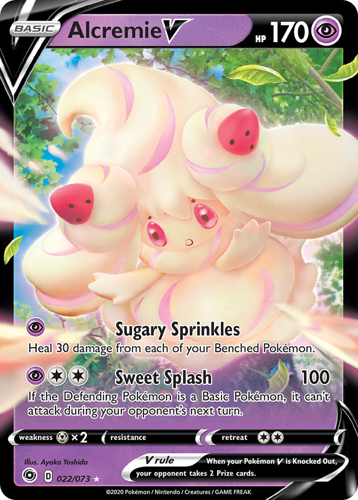 Alcremie V Pokémon card