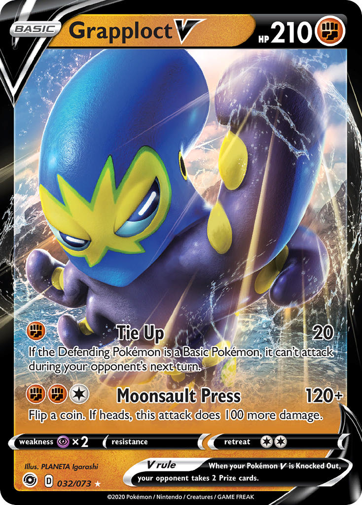 Grapploct V Pokémon card