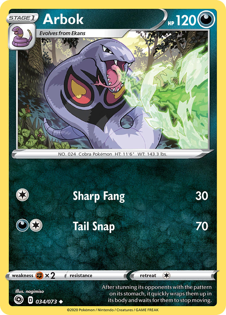 Arbok Pokémon card