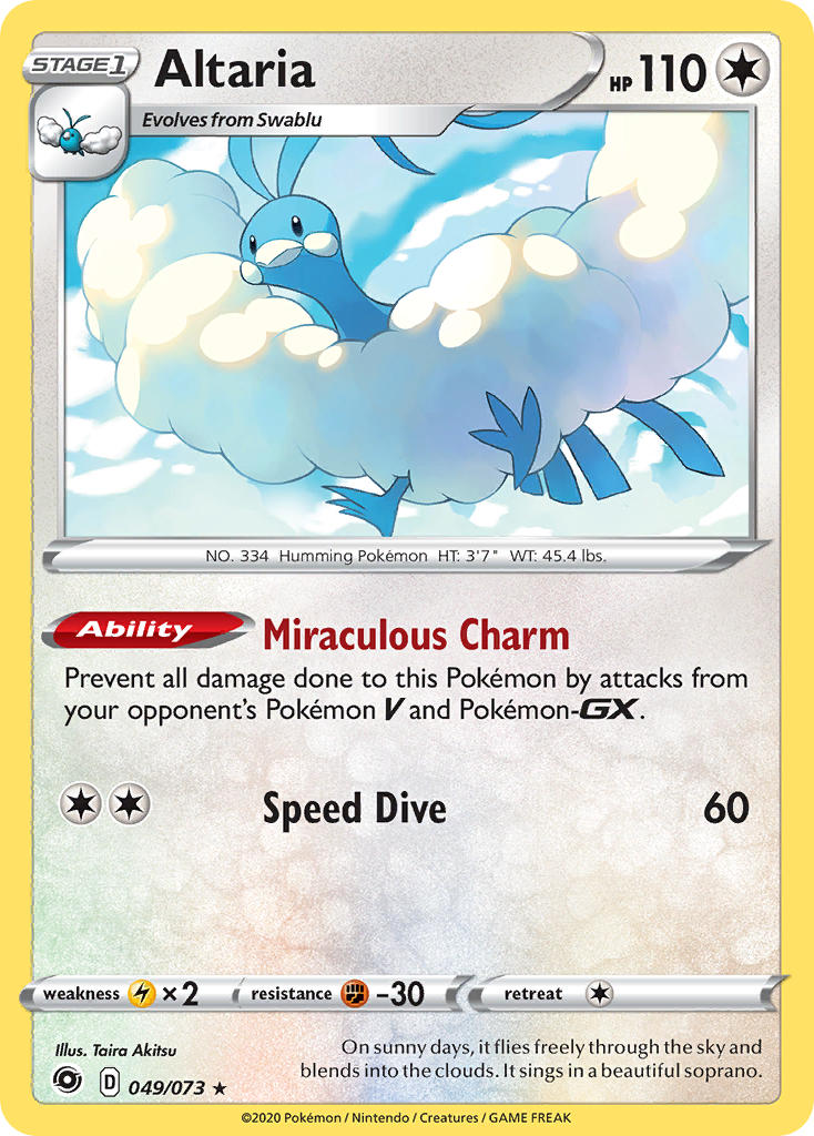 Altaria Pokémon card